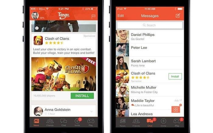 Native Ads in Tango