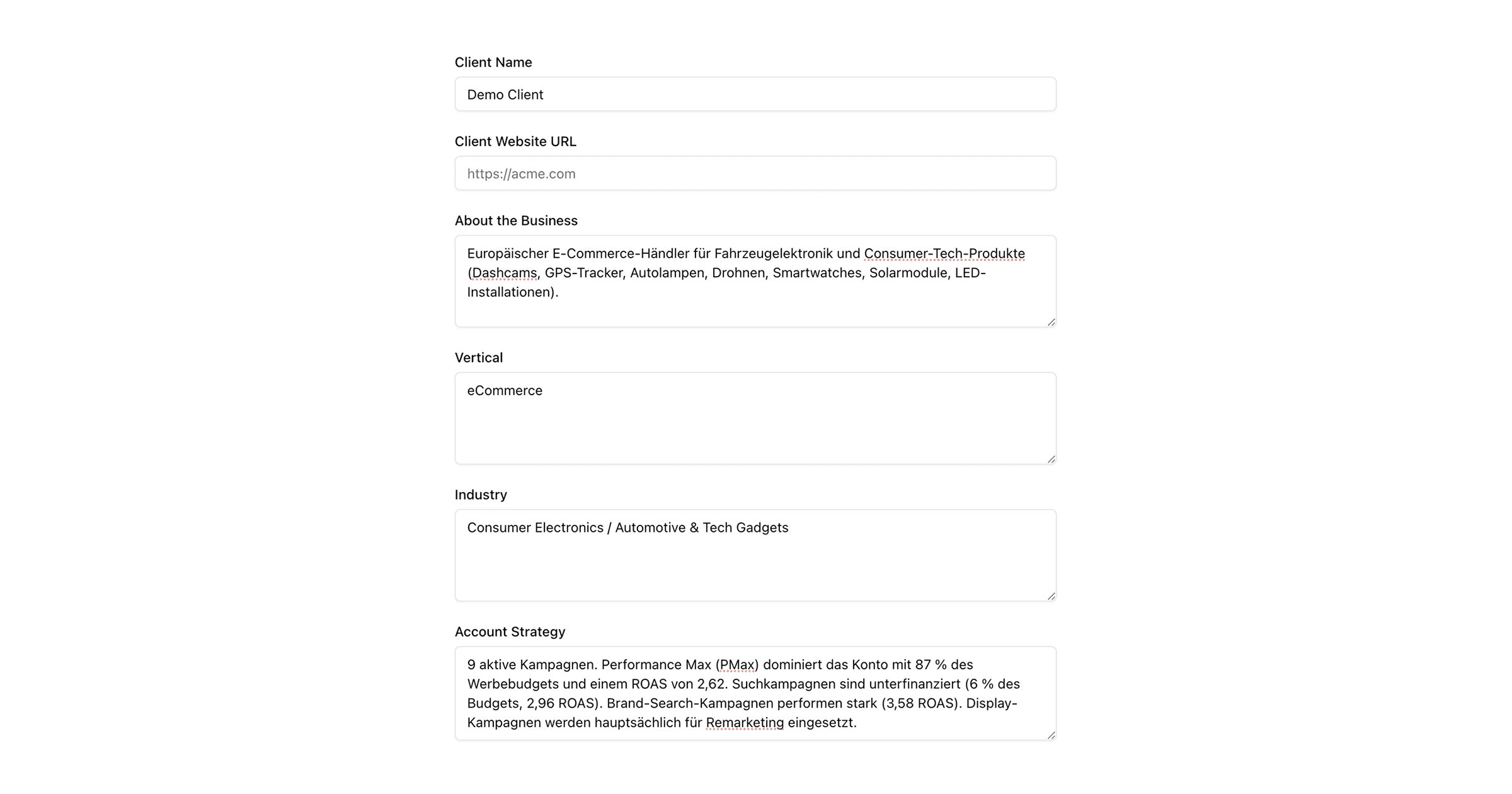 HYPD AI Client Context Editor