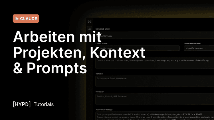 Arbeiten mit Projekten, Kontext & Prompts